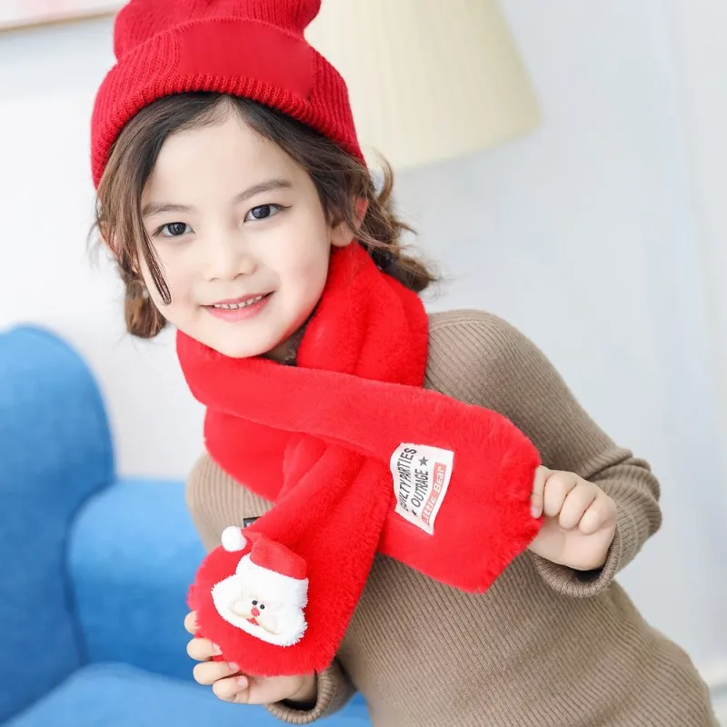 Christmas Girls Colorful Scarf Children Winter Baby Neck Warm Scarves