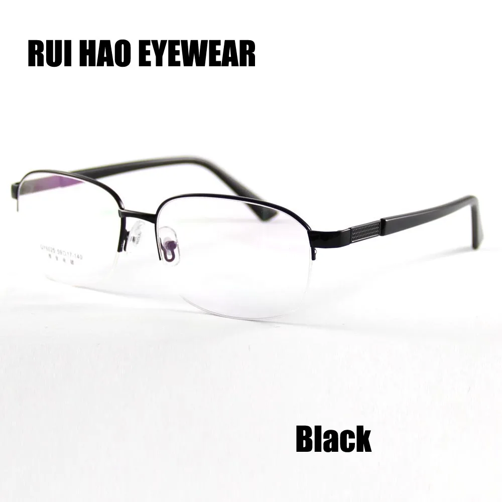 RUI HAO EYEWEAR Large Eyeglasses Frame Men Half Rimless ...