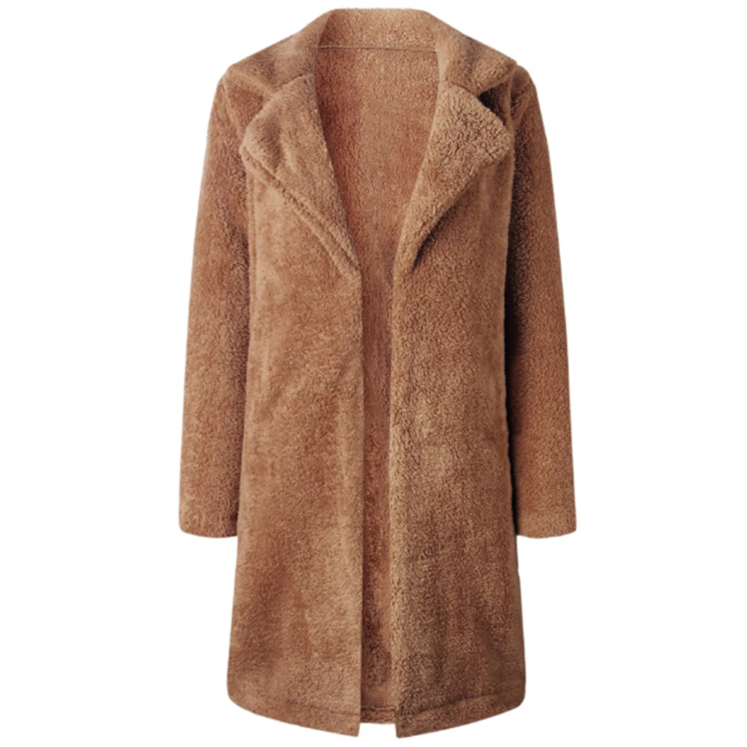 Plus Size Women Faux Fur Coat Fluffy 2018 Winter Faux Teddy Coats Long Fur Jacket Overcoat Thick Warm Jacket Outwear Streetwear