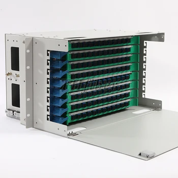 

19 inch 96 core ODF optical fiber distribution frame SC/FC Adapter fiber patch panel ODF Fiber Unit Box with pigtail and flange