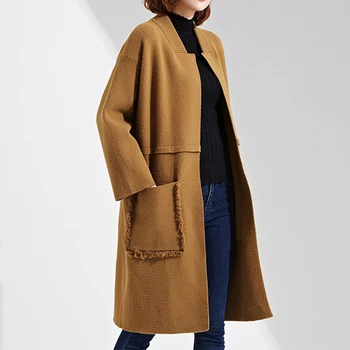 

Women jacket Cardigans 2017 New Fashion Autumn Winter Long Sleeve Loose Knitted V-neck Cardigan Female Sweaters Women's Coat