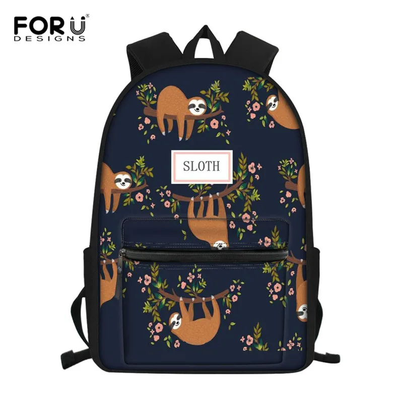 FORUDESIGNS/милый Ленивец, детские школьные сумки для девочек-подростков, Большой Вместительный Школьный рюкзак, ранец, Детская сумка для книг, Mochila - Цвет: L2355Z58