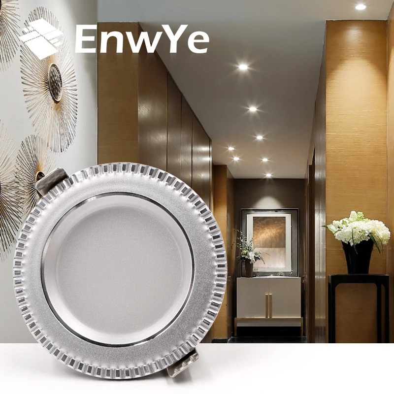 Us 2 83 39 Off Enwye Led Downlight Ceiling 9w Warm White Cold White Led Light Ac 220v 230v 240v In Downlights From Lights Lighting On Aliexpress