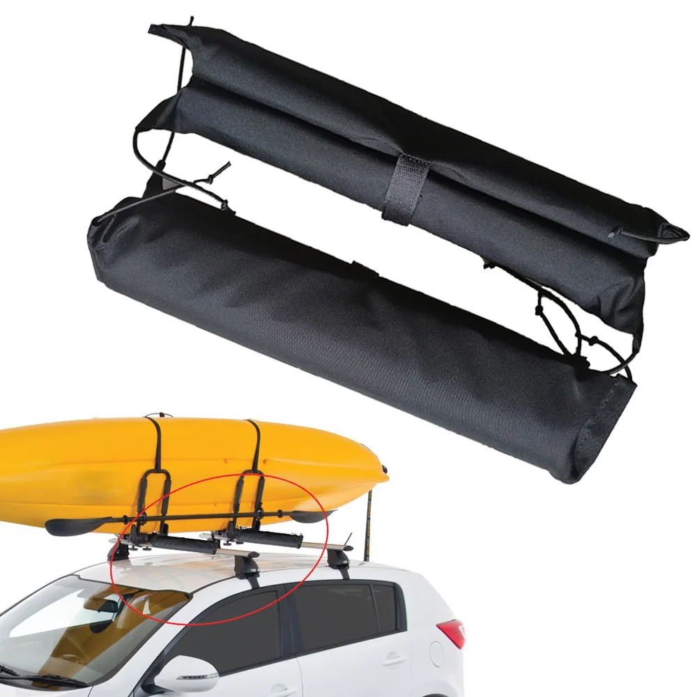 

2PC SUP Board Kayak Rack Pads Car Roof Cross Bars Cover Canoe Dinghy Surf Paddle Board Snowboard Luggage Ladder Car Wrap