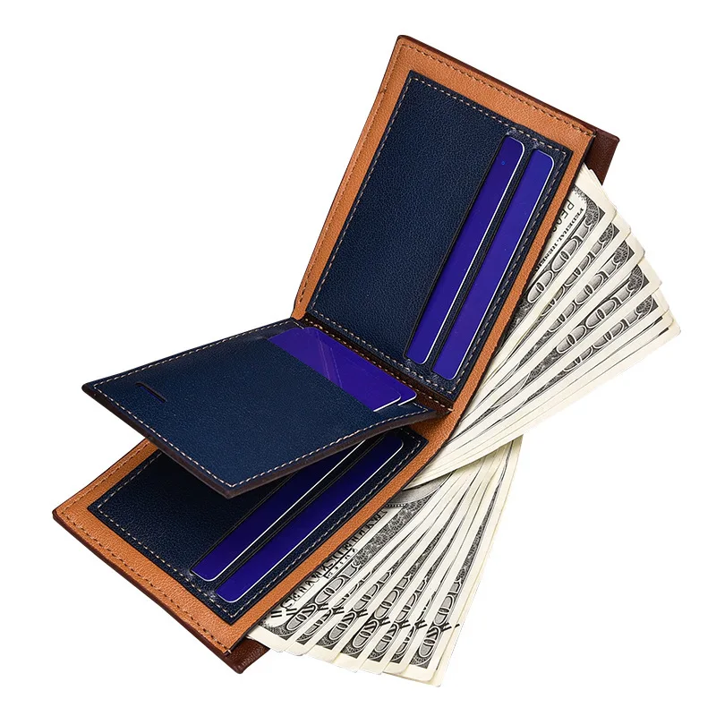 

New Men Wallet Fashion Men Black Multi-card Wallet with Coin Bag PU Leather Purses Relaxation High Quality Wallet 2019