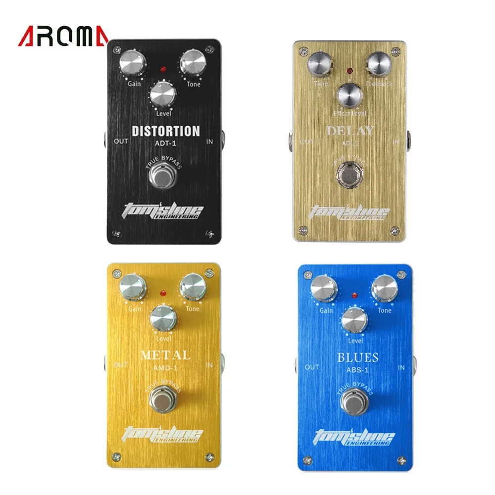 

Aroma Guitar Pedal Distortion Electric Guitar Effect Pedal True Bypass Delay/ Matel/ Blues Distortion Guitar Accessories