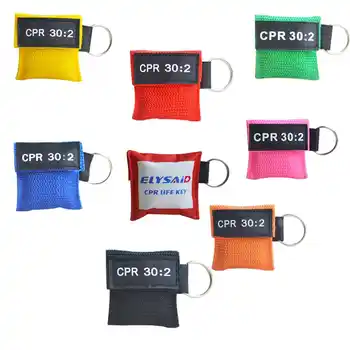 100Pcs/Lot CPR Resuscitator Mask With Keychain CPR Face Shield AED CPR Key Waiting CPR 30:2 Emergency Rescue Kit For Health Care - Category 🛒 Beauty & Health