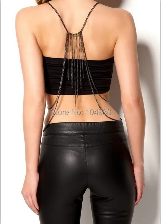 

FREE SHIPPING NEW STYLE B309 WOMEN FASHION GRAY PLATED BODY CHAINS JEWELRY 3 COLORS