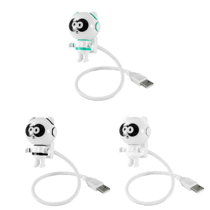 Гибкая Милая панда с питанием от USB мини светодиодный ночник с переключателем включения лампа для ламп накаливания для ноутбука ПК зарядное устройство