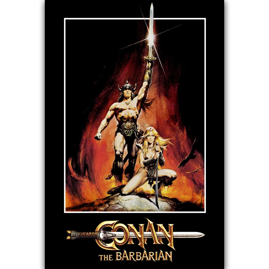 

MQ3158 CONAN THE BARBARIAN Hot Classic Film Vintage Hot Art Poster Top Silk Canvas Home Decor Picture Wall Printings