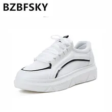 BZBFSKY2018 Женские модные кроссовки женские низкие удобная повседневная обувь женские босоножки открытый белый Совета обуви Размер 35–40