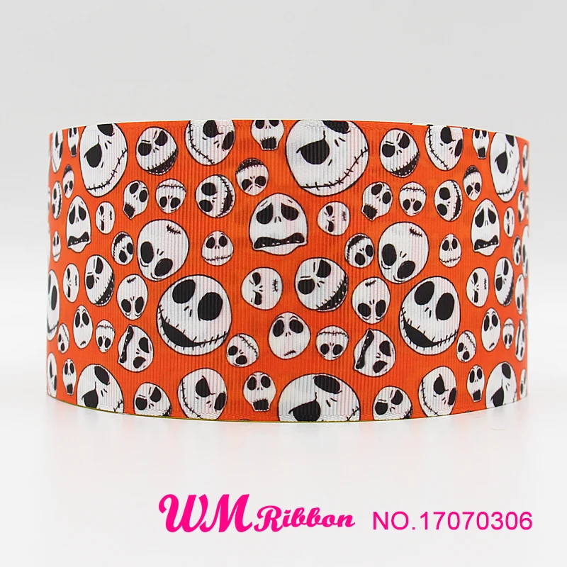 

10 yards lot 1.5inch 38mm 170703051 Halloween design prirnted grosgrain ribbon