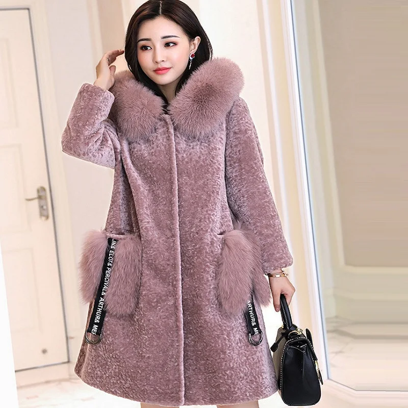 winter women's jacket High imitation fur overcoats women's outerwear ...