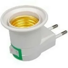 1 шт. E27 Гнездо для штепсельной вилки ЕС адаптер с выключателем питания