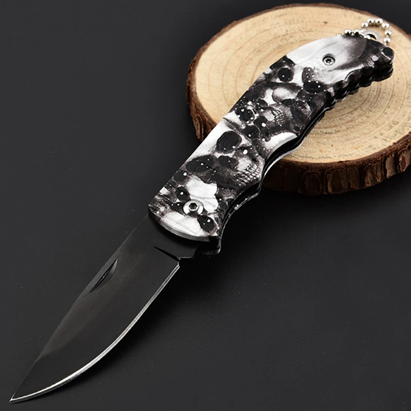 Череп Складной нож Открытый Портативный Карманный выживания EDC инструменты охотничьи ножи кемпинг Джек нож Тактический Karambit