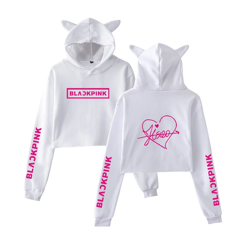 blackpink crop top hoodie