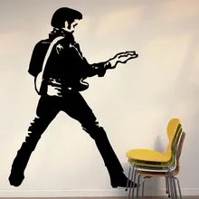 Morden Элвис Пресли Фрески Искусства Наклейки Съемный Спальня Home Decor Виниловые Наклейки Стены