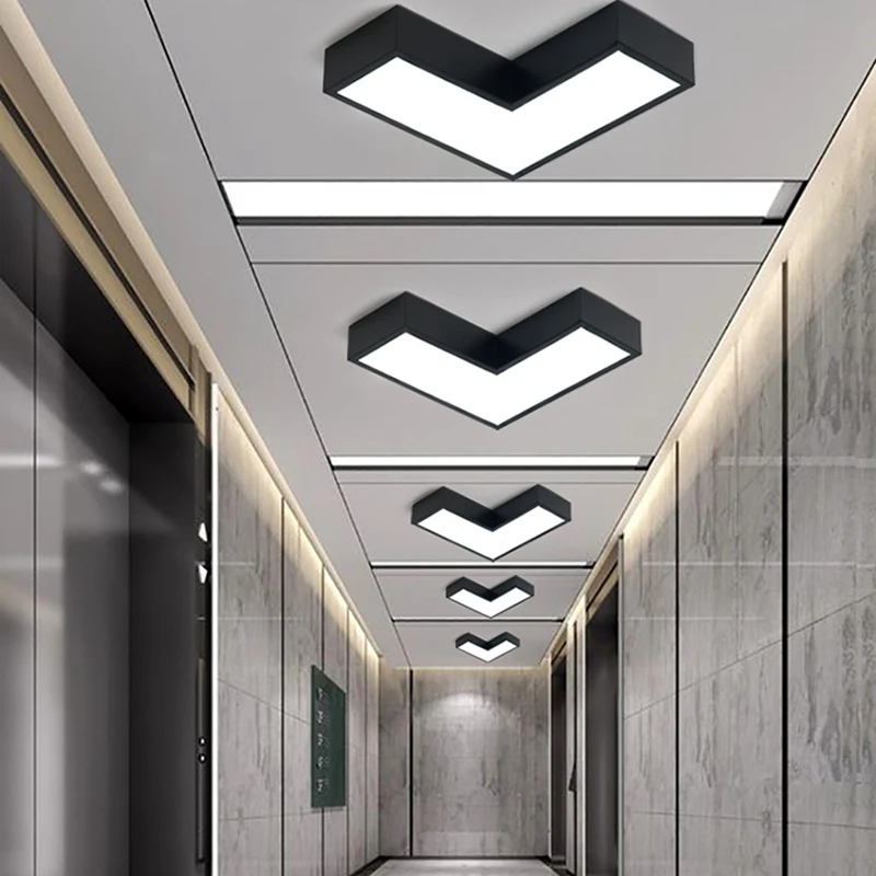 Us 36 58 35 Off 2019 Modern Creative Macaron Color Arrow Ceiling Lights Geometry Led Ceiling Lamp For Corridor Office Meeting Room Shopping Mall In
