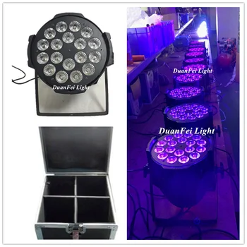 

(4pcs+Flightcase) led rgbwa uv wash uplights led par rgbwa uv 6in1 18x12w par led