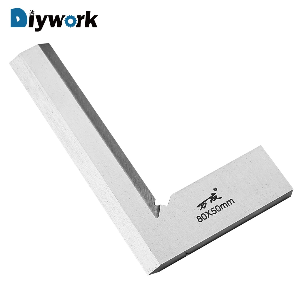 

DIYWORK Angle Blade Ruler Blade Measuring Tool Knife-Shaped Gauge Angle Square Broadside 80*50mm Stainless Steel 90 Degree