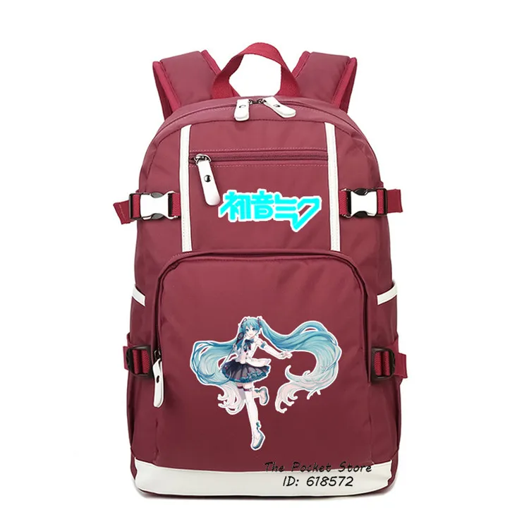 Мультяшный женский рюкзак Hatsune Miku Милый Рюкзак Kawaii школьные сумки холщовый рюкзак для ноутбука девушка путешествия рюкзак большой рюкзак - Цвет: 1