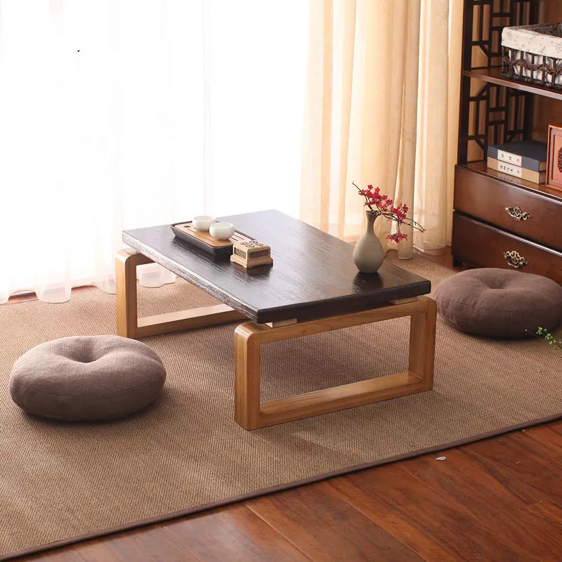 Bay window tea table coffee table Japanese-style balcony solid wood table living room small coffee low table bedroom Bay window tea table coffee table Japanese-style balcony solid wood table living room small coffee low table bedroom