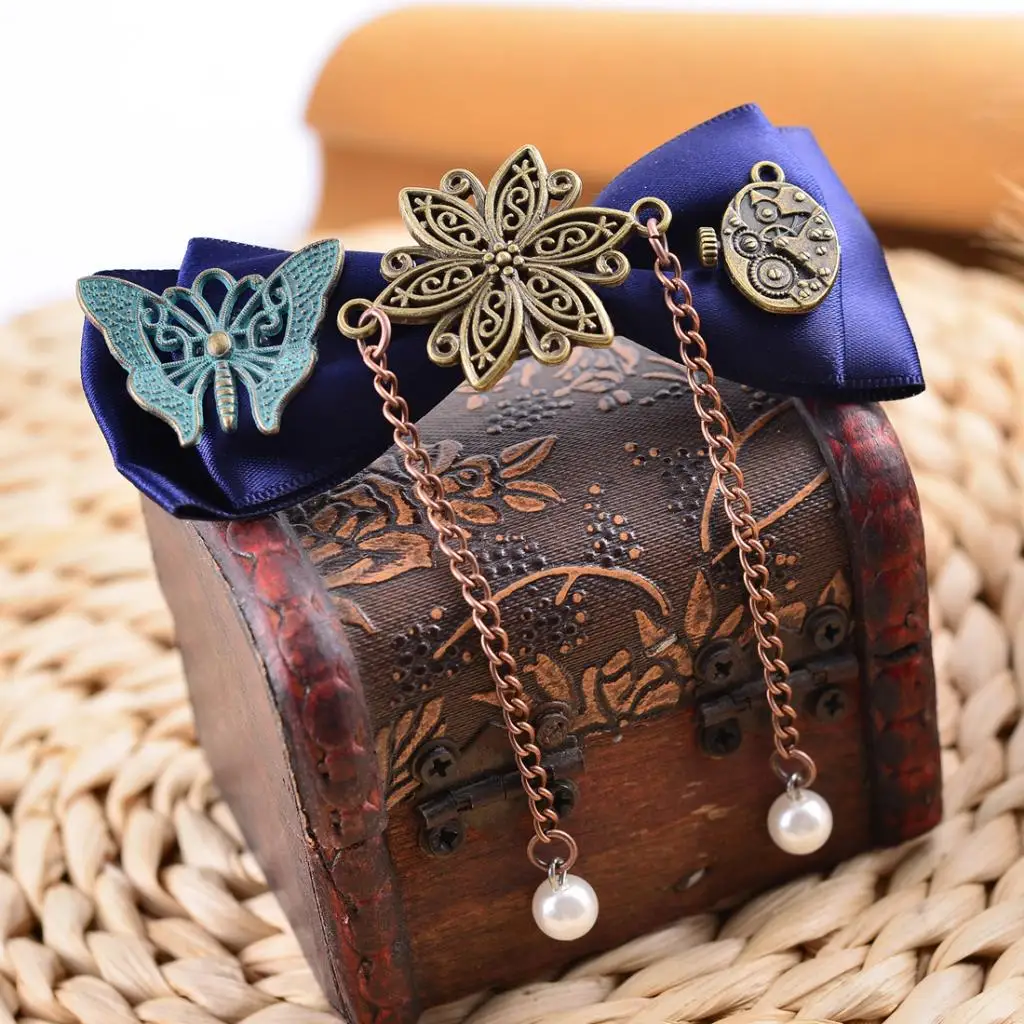 Stylish Women Girls Hairpins Bow Knot Barrettes Craft Skull Decor Shine Hair Clip Clamp High Quality Hair Decoration Accessories