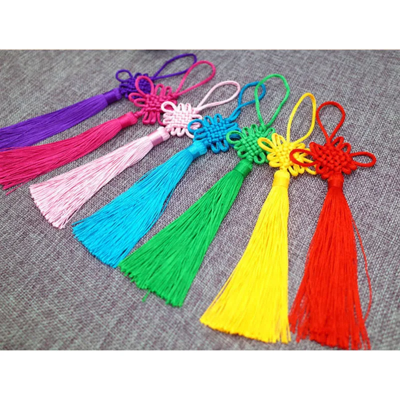 

10 Pcs Polyester Chinese Knots Knotting Tassels Blessing Lucky Chinese Gifts Curtain Garment Hang Decorations Pendant Decoration