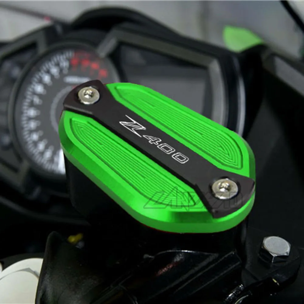 Мотоцикл с ЧПУ алюминиевый передний тормозной резервуар для жидкости масляный бак крышка чашки предохранитель модифицированные аксессуары для Kawasaki Z400 и выше