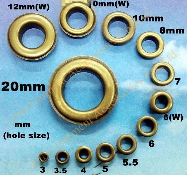 

CPAM Shipping 12mm Eyelets for Apparel and Scrapbook Antique brass color metal eyelets for garment eyelet for bags