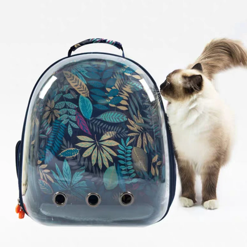 

CAI Pet 2019 Cat Dog Clear Backpack Breathable Shoulder Bag Animal Carriers Kitty Puppy Back Pack Space Bags Travel Outdoor