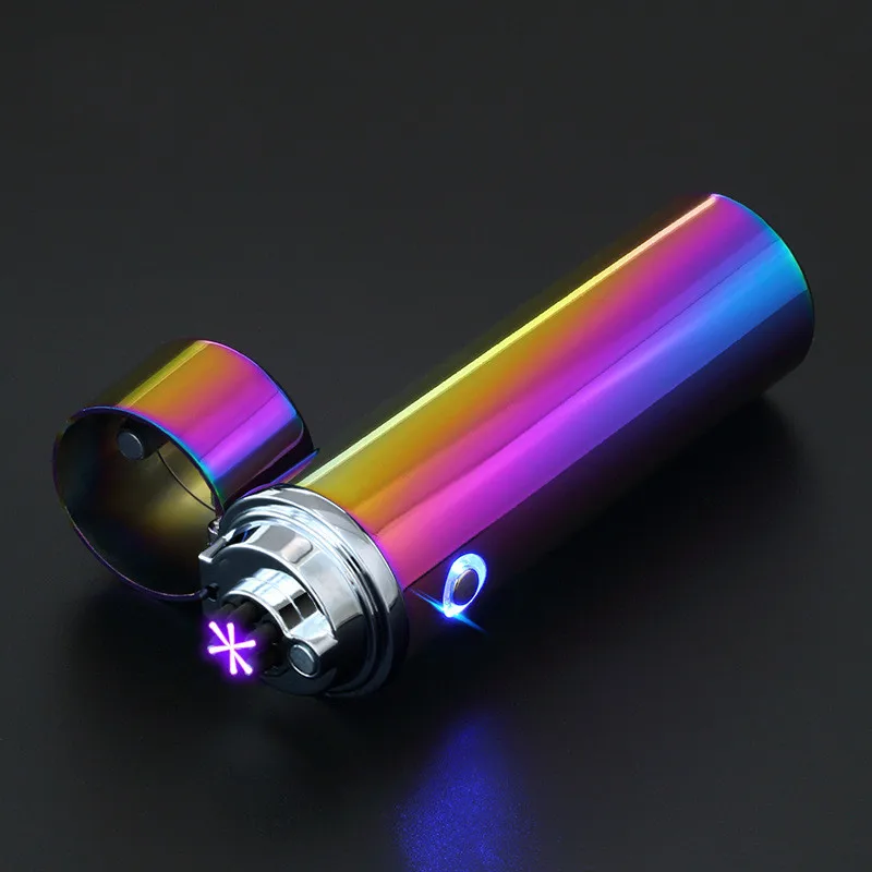 

2018 New Upgrade 6 Arc Cross Lighter Big Battery Electronic USB Lighter Metal Novelty Cigar Pipe Igniter Arc Pulsed Lighters