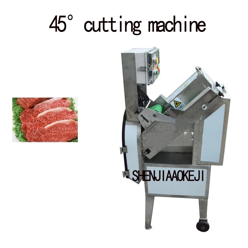 

1pc 45degree fruit and vegetable meat slicer cutting machine JY-45 ham sausage oblique slicer 380V 950W