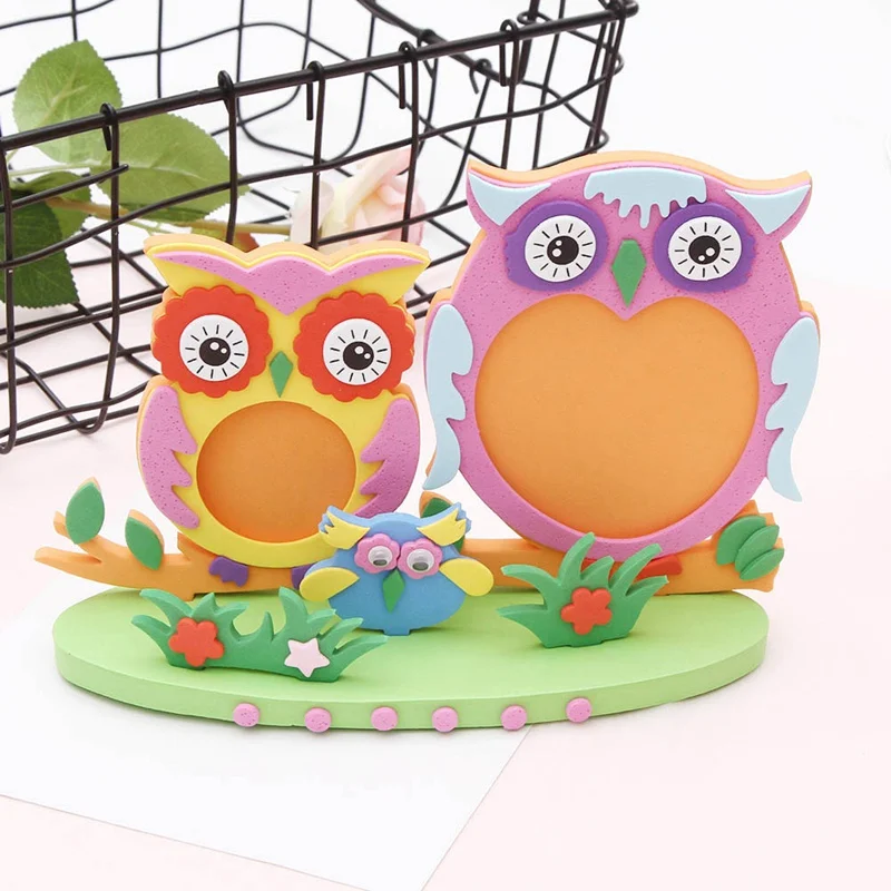 Дети DIY ЕВА фоторамка корабль пены Наборы Развивающие игрушки для детей Би Сова