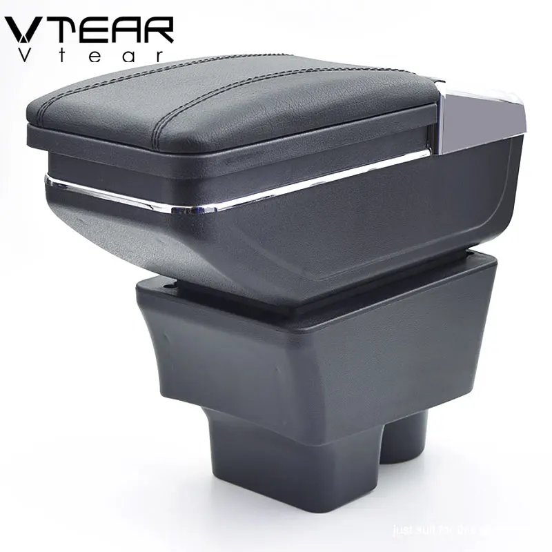 Vtear For Skoda Rapid armrest box central Store content box storage interior car-styling decoration accessories parts 2013-2018 Vtear For Skoda Rapid armrest box central Store content box storage interior car-styling decoration accessories parts 2013-2018