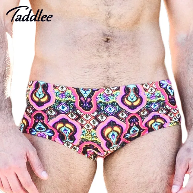 Cheap Taddlee Brand Europe Size Men Swimwear Gay Man Mens Swimsuits Swimming Bikini Briefs Board Surf Shorts Men's Swim Boxer Trunks