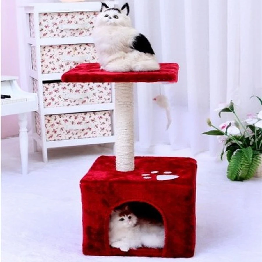 

Sisal Cat Toys Nest Bed Climbing Frame Scratch Tree Stand Ladder Pet House Luxury Furniture Games Pets Supplies 70Z1561