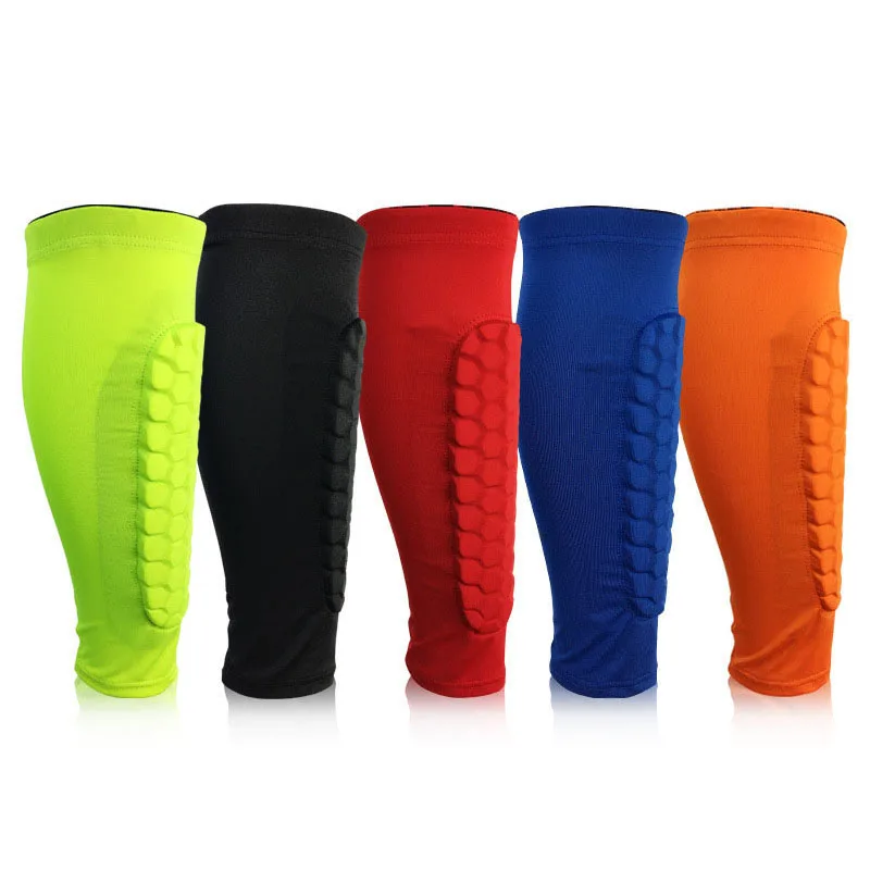 Compression Shin Guard Gym Legs Warmers Football Basketball Cycling Sports Protector Gear Anti-collision Honeycomb Calf Sleeves