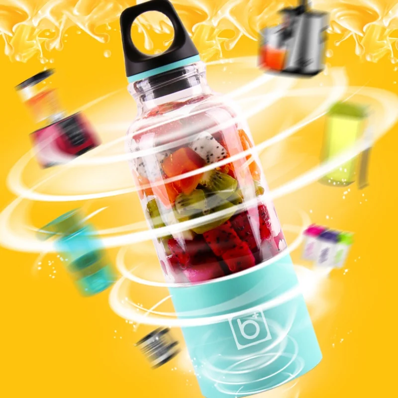 500 ml USB подзаряжаемый блендер бутылки чашка, сок Citrus Blender лимон овощи фрукты молочный коктейль смузи соковыжималки конусная соковыжималка