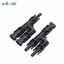Willone 20 pair Free shipping MC4 T branch connector ,mc4 solar connector