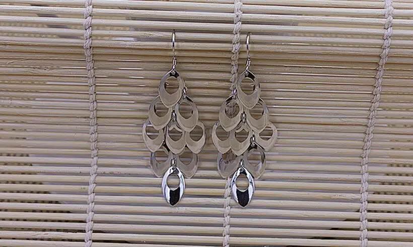 925 пробы серебряные брендовые модные длинные висячие серьги с павлиньим хвостом и кисточками для женщин oorbellen S-E169