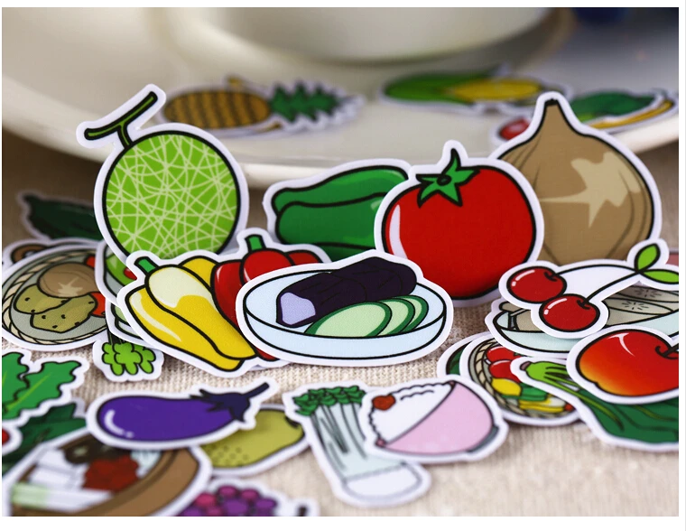 32 шт креативные кавайные самодельные наклейки для овощей и фруктов красивые наклейки/декоративные наклейки/поделки своими руками фото alb
