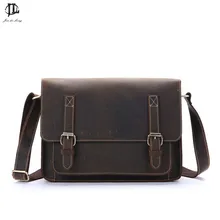 Мужская кожаная сумка Crazy Horse, натуральная кожа, сумка для ноутбука, мужской портфель, сумка через плечо, винтажная мужская сумка, деловая