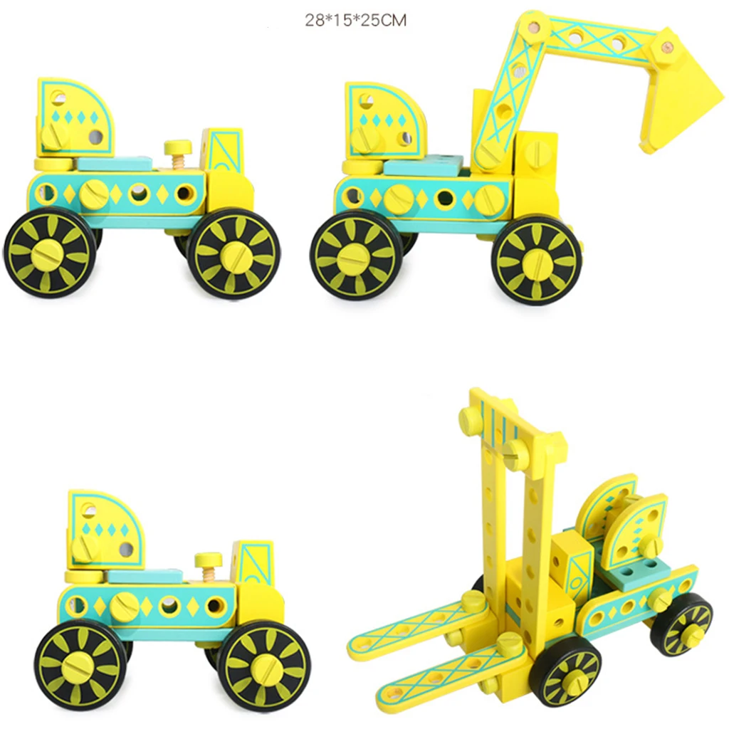 Educational STEM Learning Toy for Kids, Construction Engineering Building Blocks Set - Engineering Truck