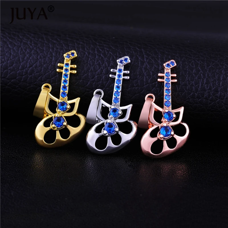 Juya новый дизайн цветной инструмент скрипка очаровательный кулон для