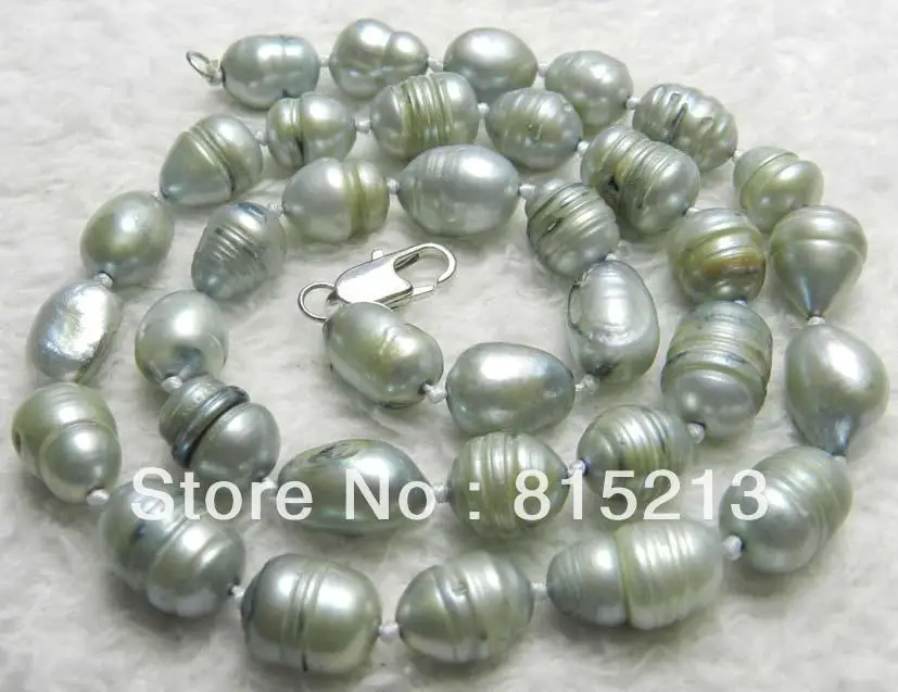 

ddh00156 Charming 9-10mm Gray Cultured pearls Necklace