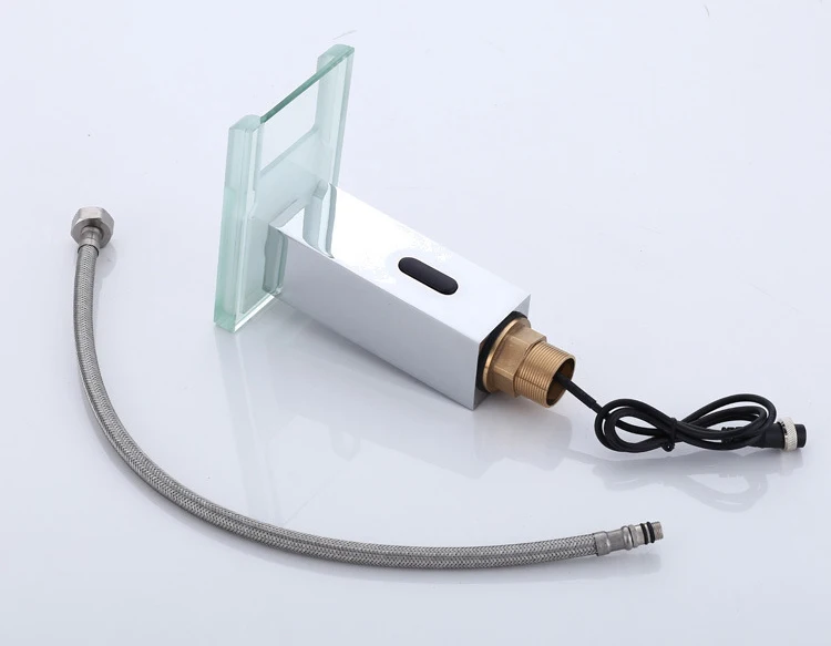Светодиодный медный кран для изменения цвета Смарт индукция горячий и холодный автоматический сенсорный кран XR8847