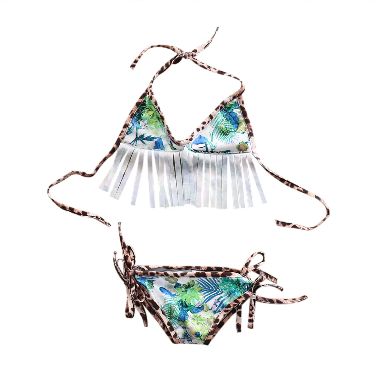 Baby Girls Bikini Set 2017 New Print Tassel Newborn Infant Baby Girl