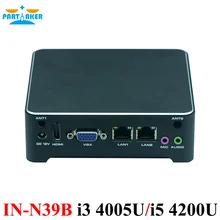 Причастником Мини-ПК 2 LAN Barebone Мини-ПК NUC неттоп настольный компьютер с oem i3 4005u i5 4200u процессор