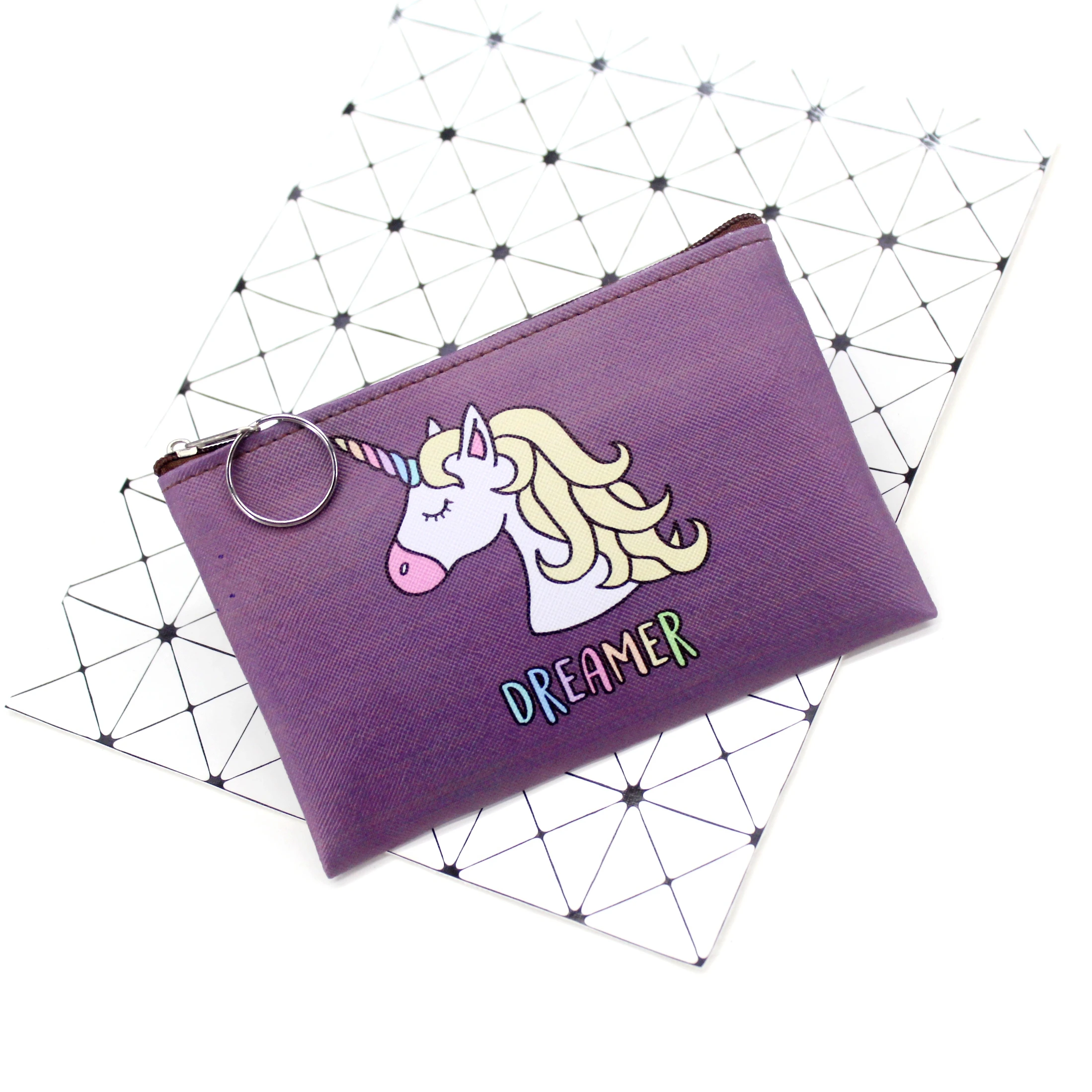 Unicorn 9 Мультяшный единорог, кошельки для монет, женские мини-кошельки, милый держатель для карт, Дамский ключ, сумки для денег для девочек, кошелек для девочек, Детский кошелек - Цвет: Unicorn 9